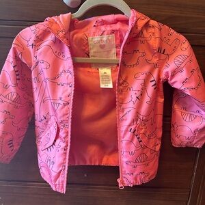 Carter's Bright Pink Dinosaur Hoodie
